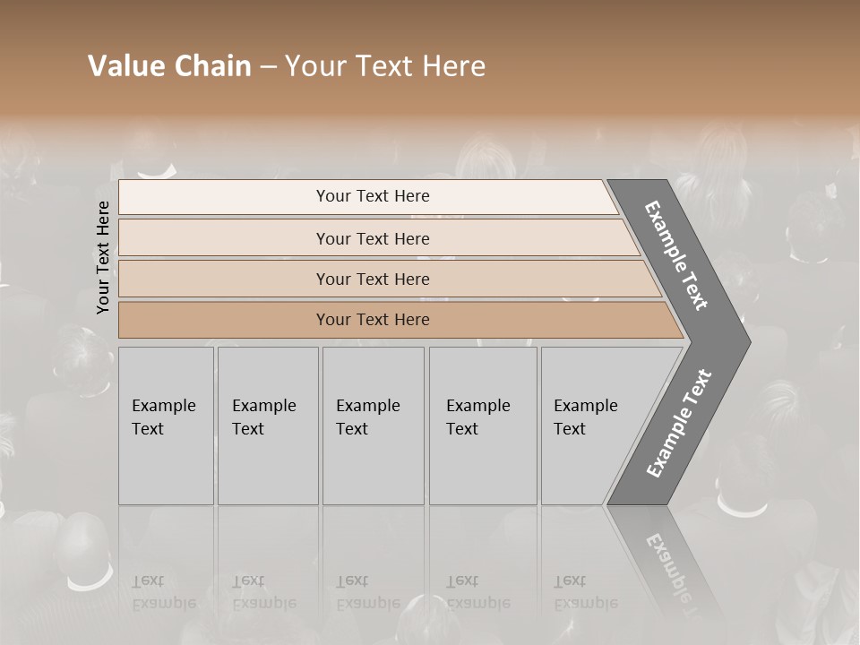 A Man In A Suit Standing In Front Of A Crowd Of People PowerPoint Template