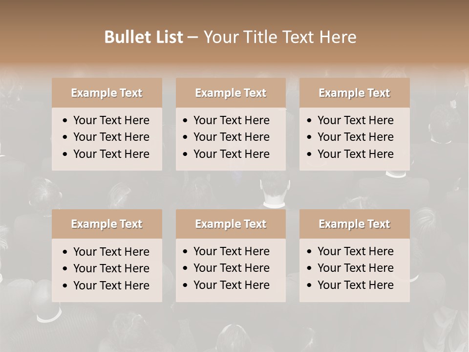A Man In A Suit Standing In Front Of A Crowd Of People PowerPoint Template