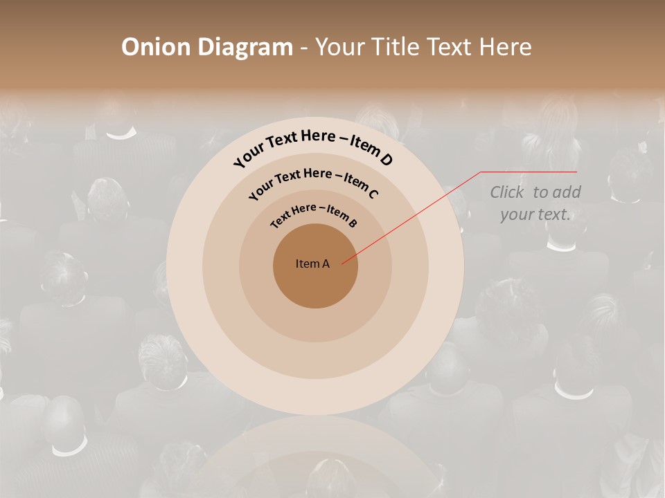 A Man In A Suit Standing In Front Of A Crowd Of People PowerPoint Template