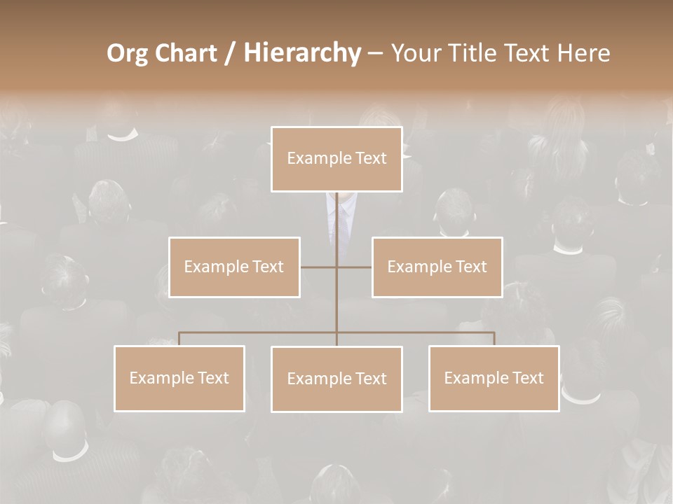 A Man In A Suit Standing In Front Of A Crowd Of People PowerPoint Template