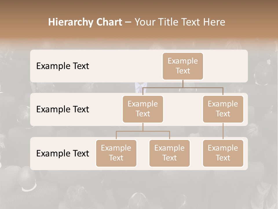 A Man In A Suit Standing In Front Of A Crowd Of People PowerPoint Template