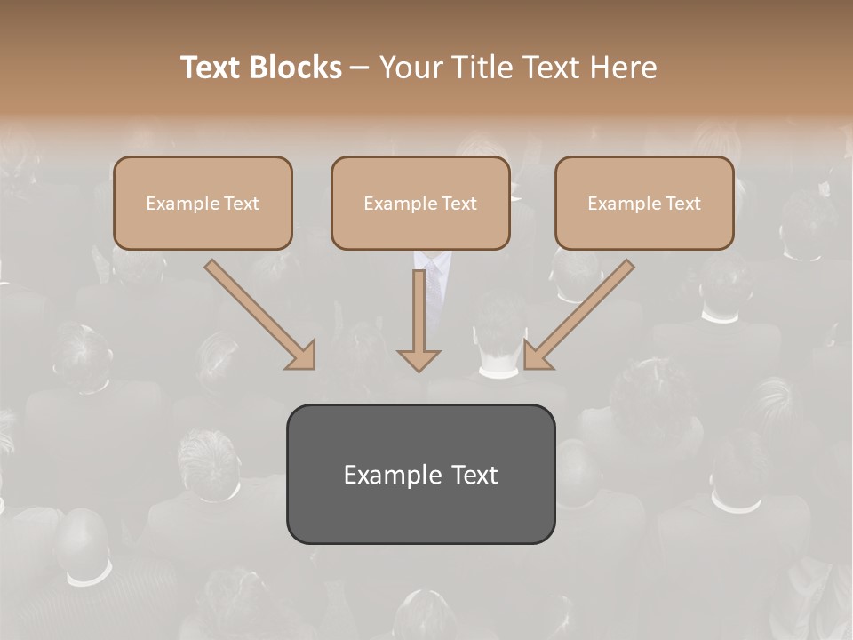 A Man In A Suit Standing In Front Of A Crowd Of People PowerPoint Template