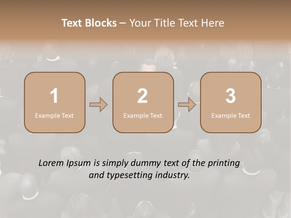 A Man In A Suit Standing In Front Of A Crowd Of People PowerPoint Template
