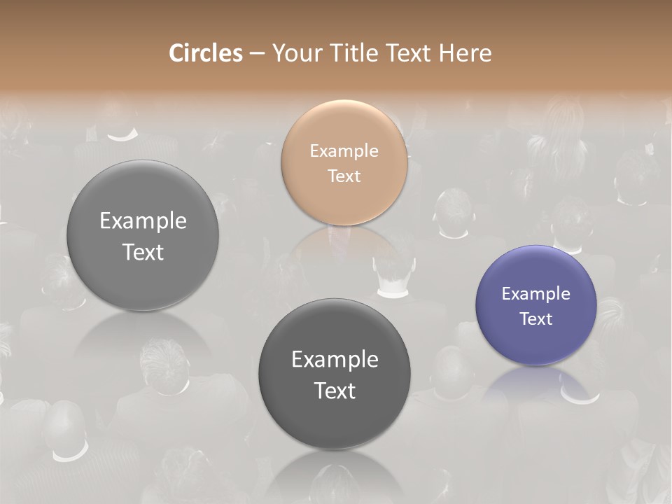 A Man In A Suit Standing In Front Of A Crowd Of People PowerPoint Template