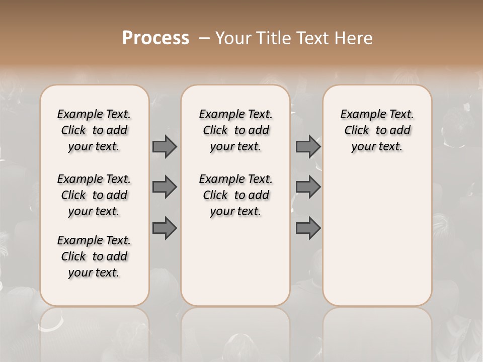 A Man In A Suit Standing In Front Of A Crowd Of People PowerPoint Template