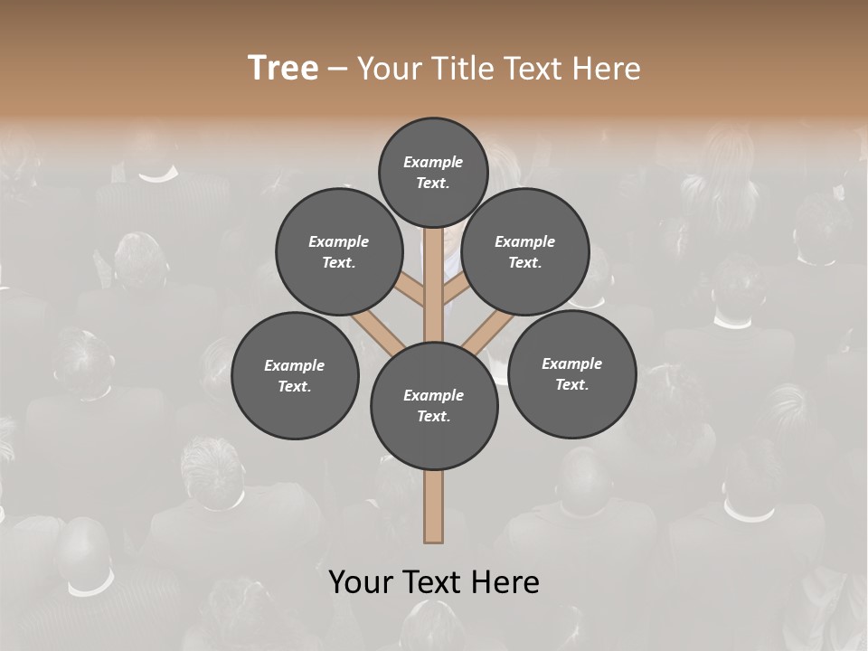 A Man In A Suit Standing In Front Of A Crowd Of People PowerPoint Template