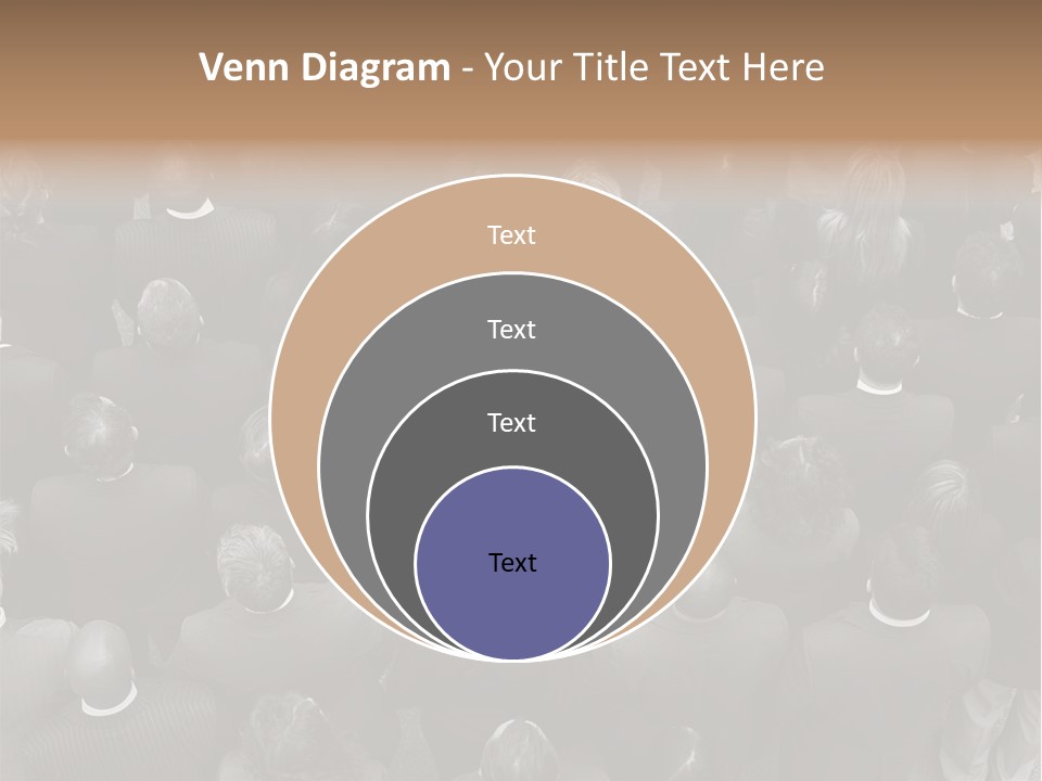 A Man In A Suit Standing In Front Of A Crowd Of People PowerPoint Template
