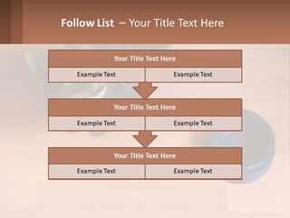 A Cat Sitting Next To A Blue Bowl On A Wooden Floor PowerPoint Template