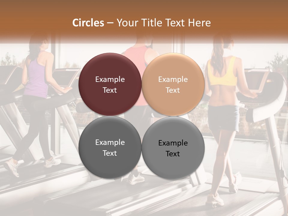 A Group Of People Running On Treadmills In A Gym PowerPoint Template