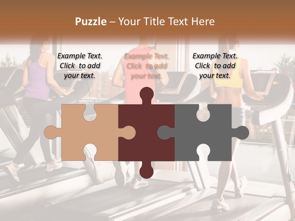 A Group Of People Running On Treadmills In A Gym PowerPoint Template