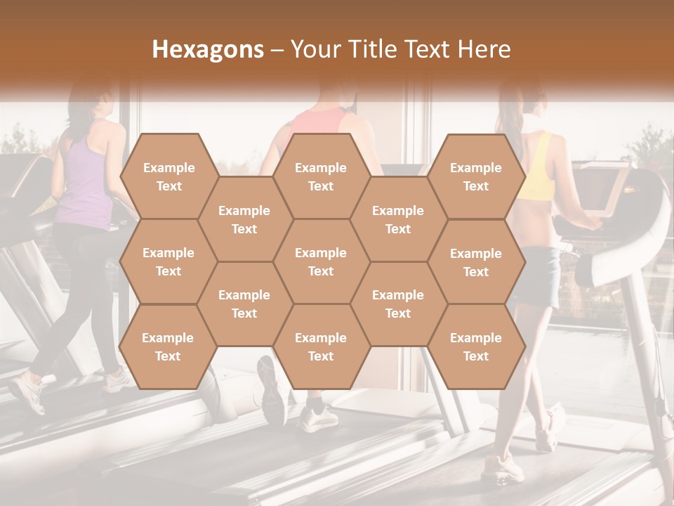 A Group Of People Running On Treadmills In A Gym PowerPoint Template