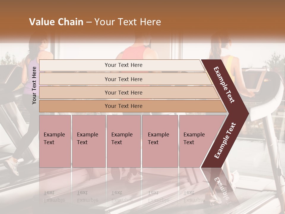 A Group Of People Running On Treadmills In A Gym PowerPoint Template