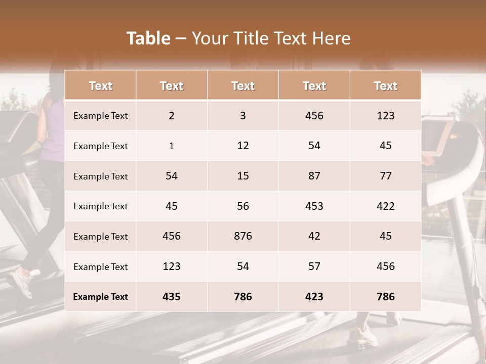 A Group Of People Running On Treadmills In A Gym PowerPoint Template