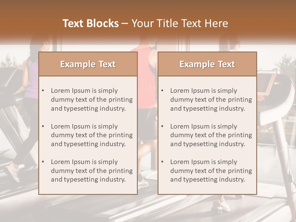 A Group Of People Running On Treadmills In A Gym PowerPoint Template