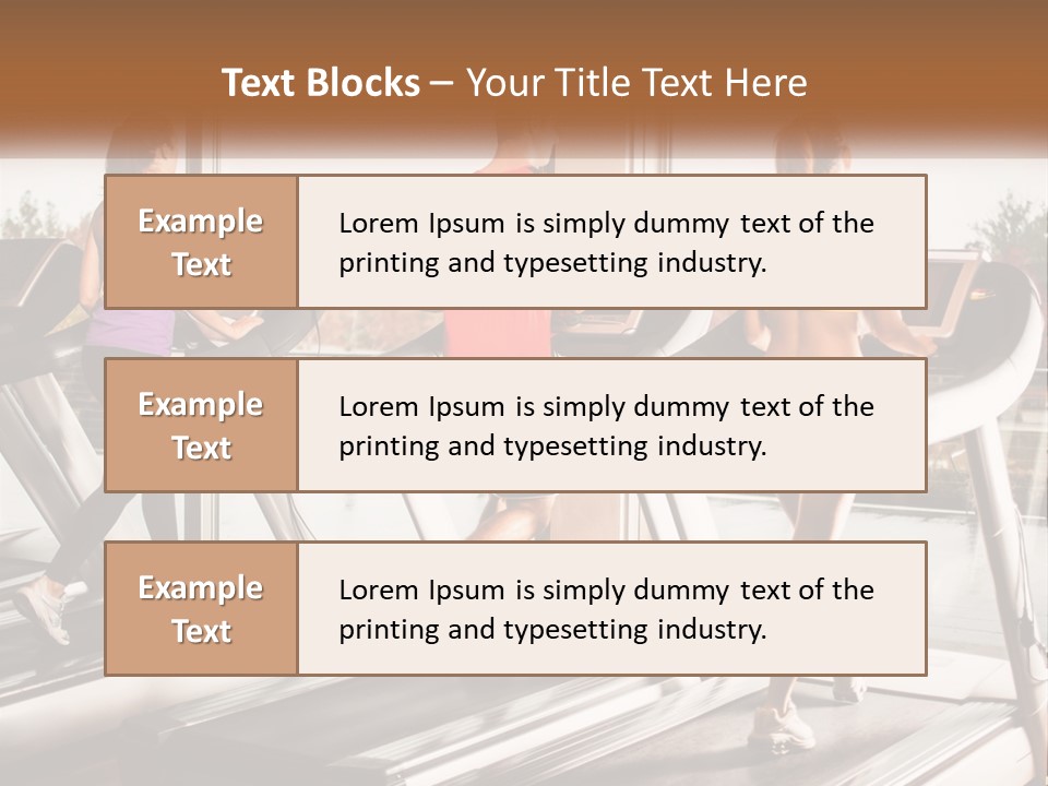 A Group Of People Running On Treadmills In A Gym PowerPoint Template