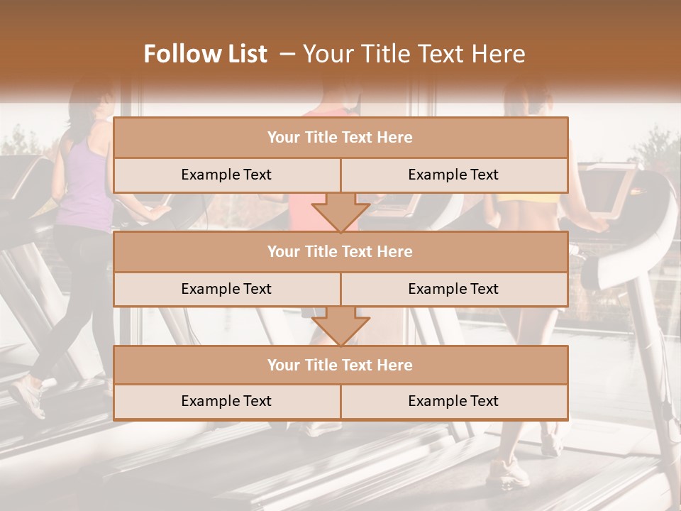 A Group Of People Running On Treadmills In A Gym PowerPoint Template