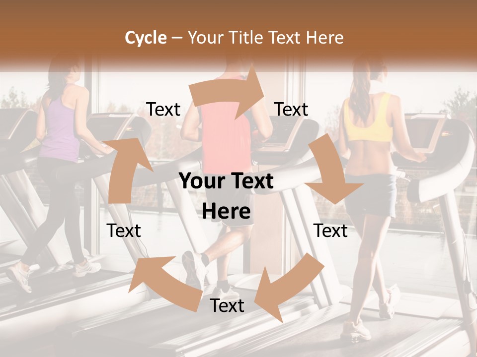 A Group Of People Running On Treadmills In A Gym PowerPoint Template