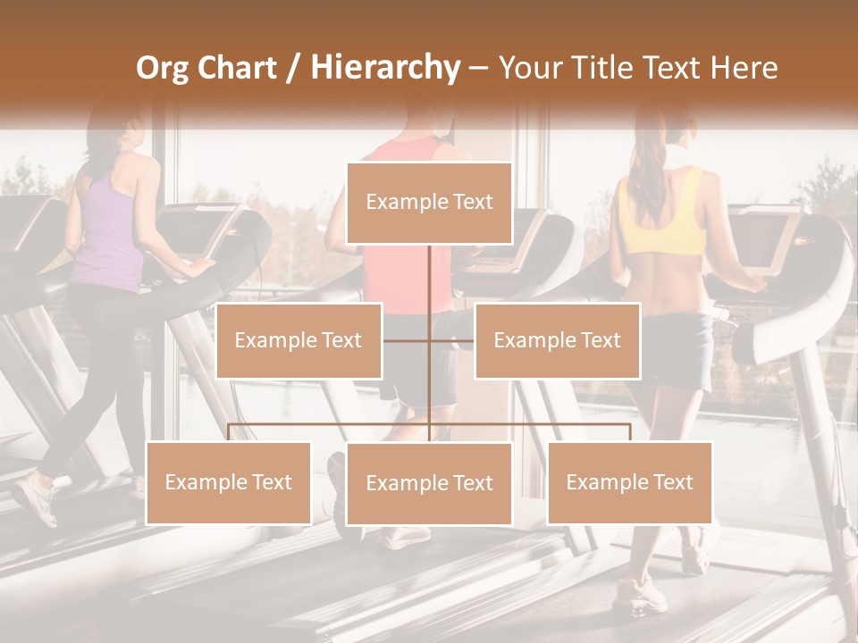 A Group Of People Running On Treadmills In A Gym PowerPoint Template