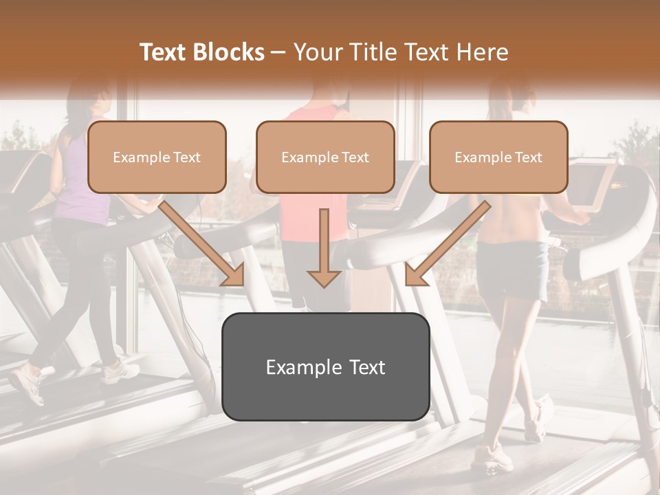 A Group Of People Running On Treadmills In A Gym PowerPoint Template