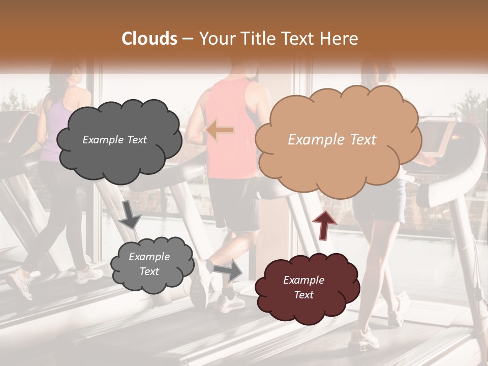 A Group Of People Running On Treadmills In A Gym PowerPoint Template