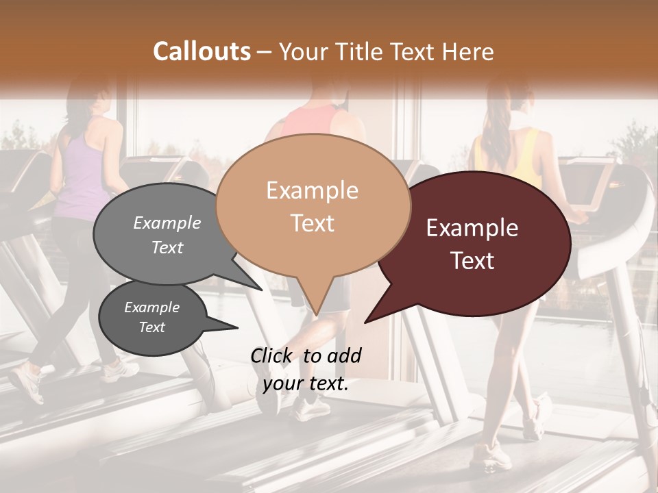 A Group Of People Running On Treadmills In A Gym PowerPoint Template