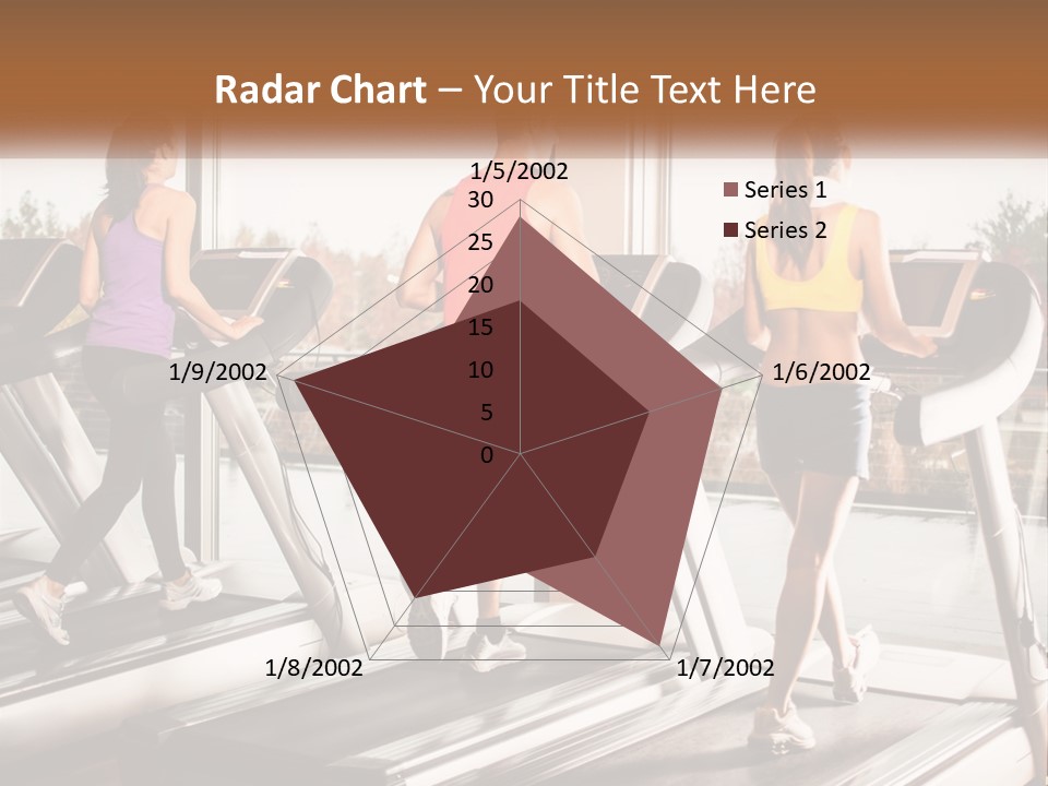 A Group Of People Running On Treadmills In A Gym PowerPoint Template