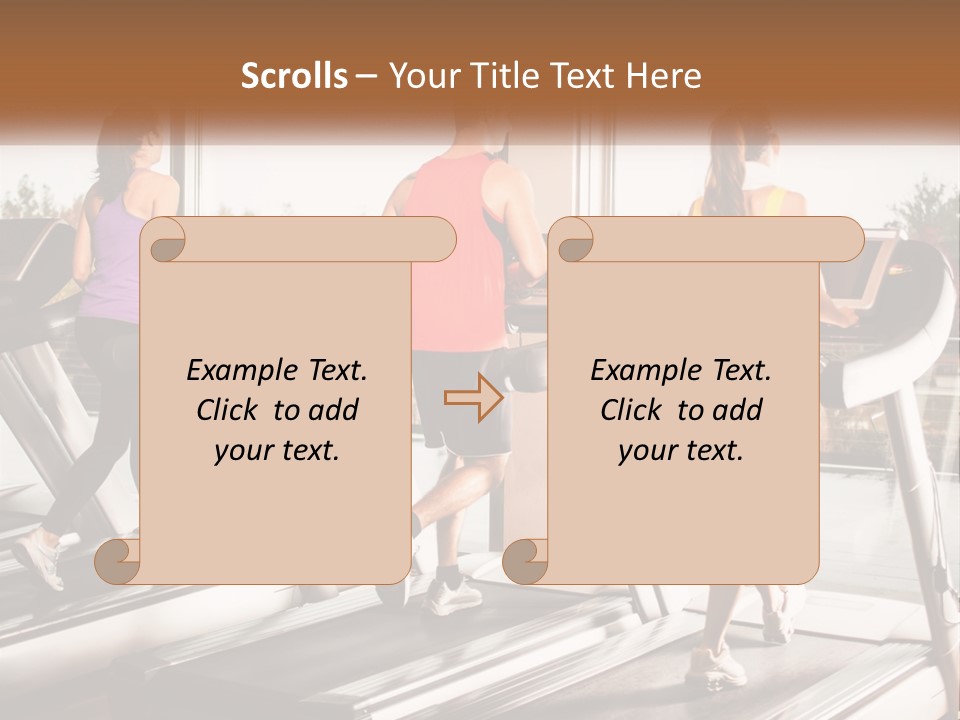 A Group Of People Running On Treadmills In A Gym PowerPoint Template