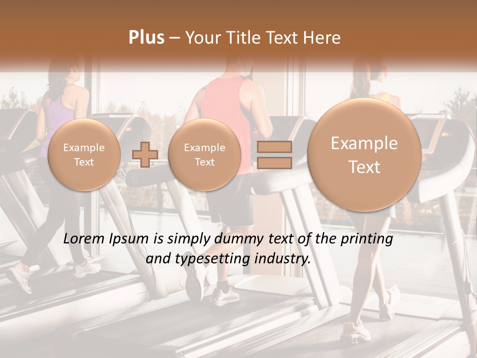 A Group Of People Running On Treadmills In A Gym PowerPoint Template