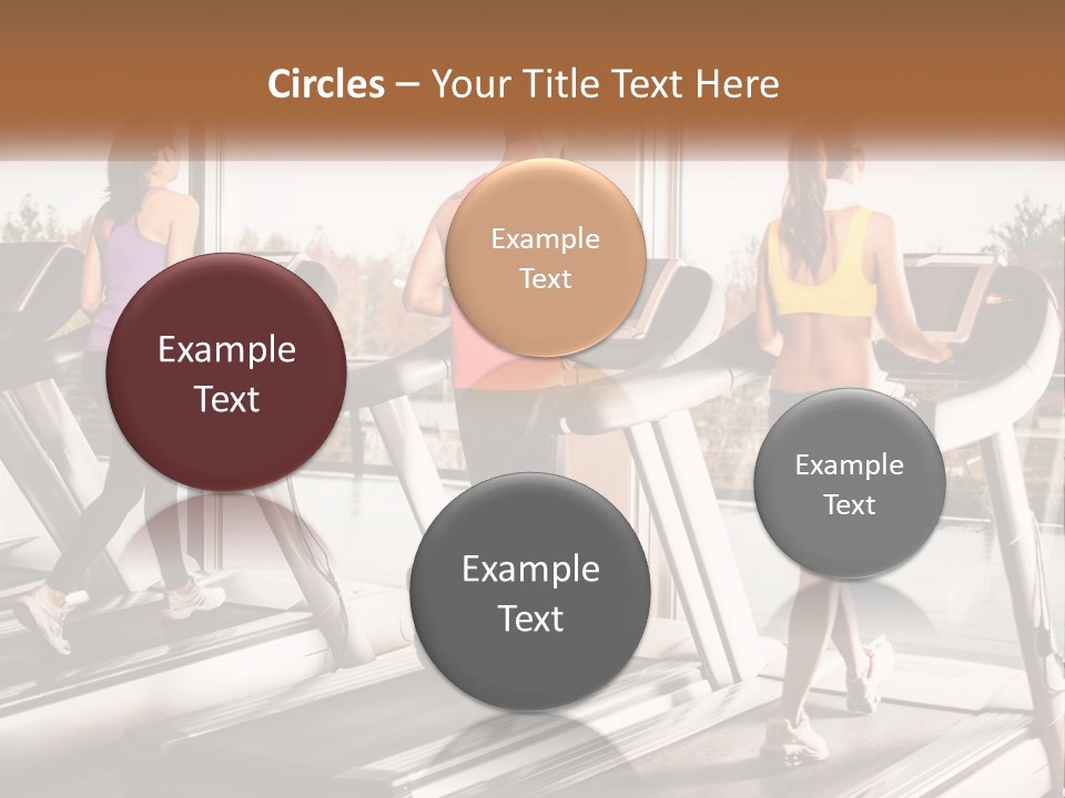 A Group Of People Running On Treadmills In A Gym PowerPoint Template