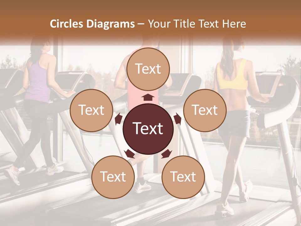 A Group Of People Running On Treadmills In A Gym PowerPoint Template