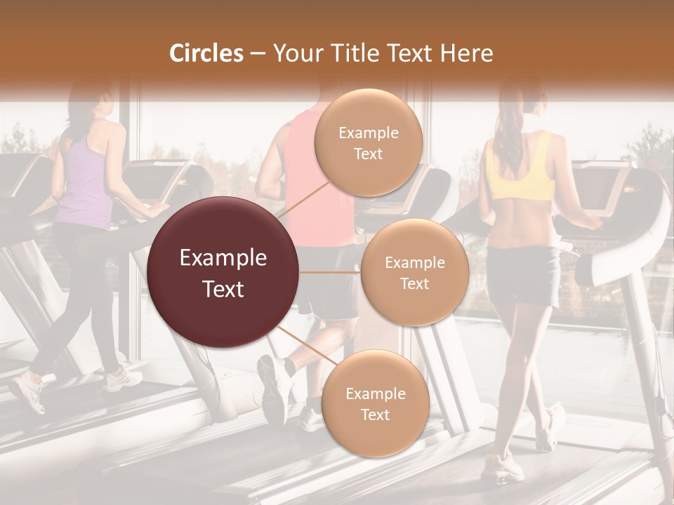 A Group Of People Running On Treadmills In A Gym PowerPoint Template