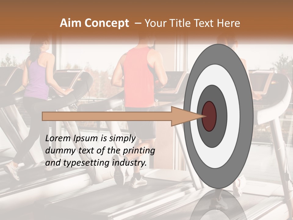 A Group Of People Running On Treadmills In A Gym PowerPoint Template