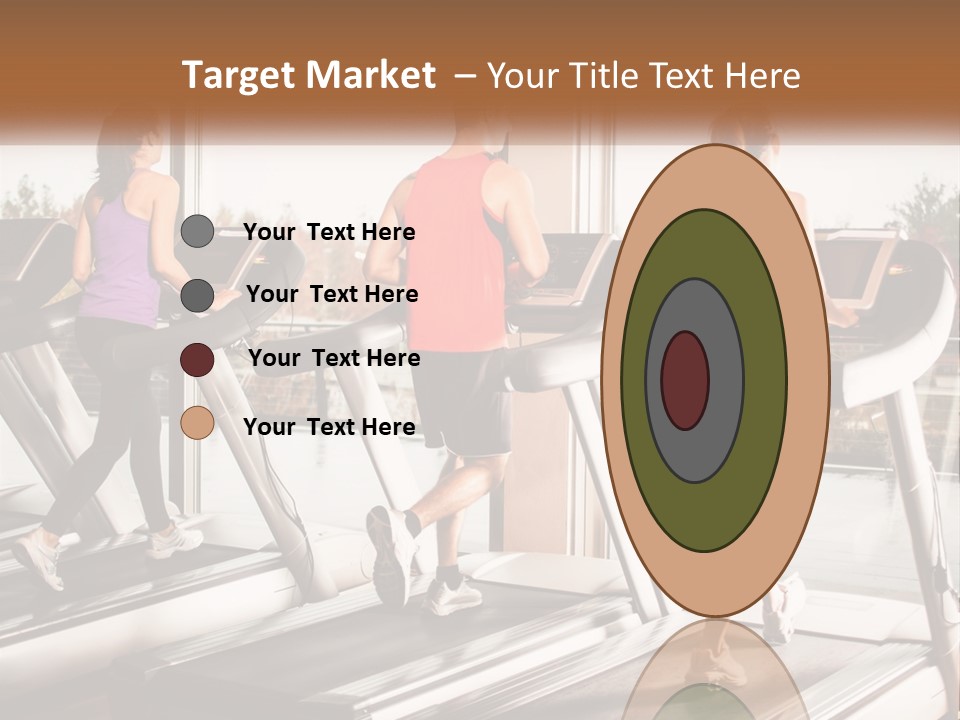 A Group Of People Running On Treadmills In A Gym PowerPoint Template