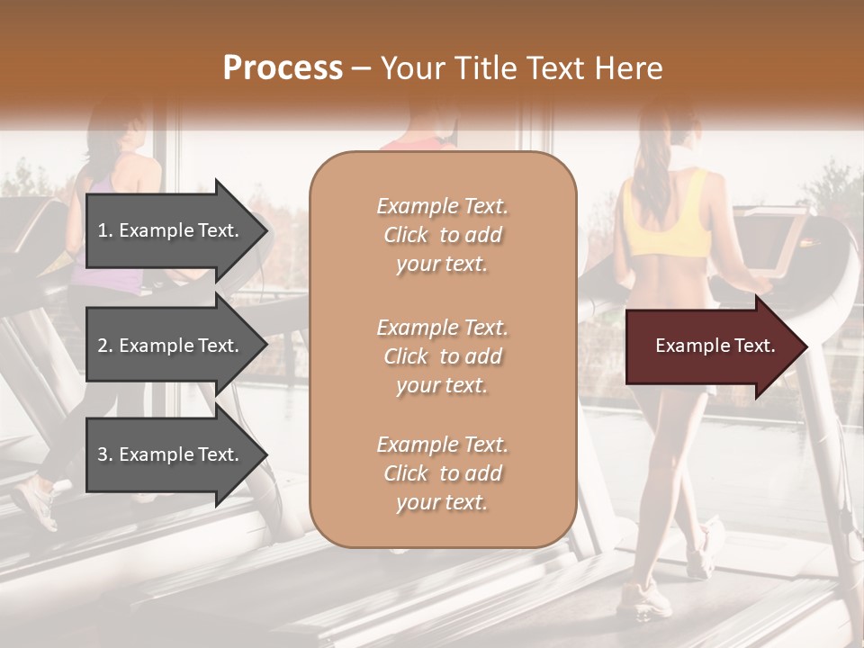 A Group Of People Running On Treadmills In A Gym PowerPoint Template