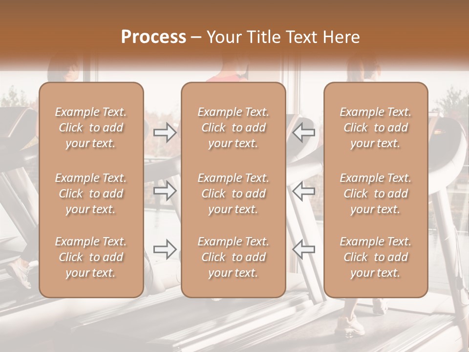 A Group Of People Running On Treadmills In A Gym PowerPoint Template
