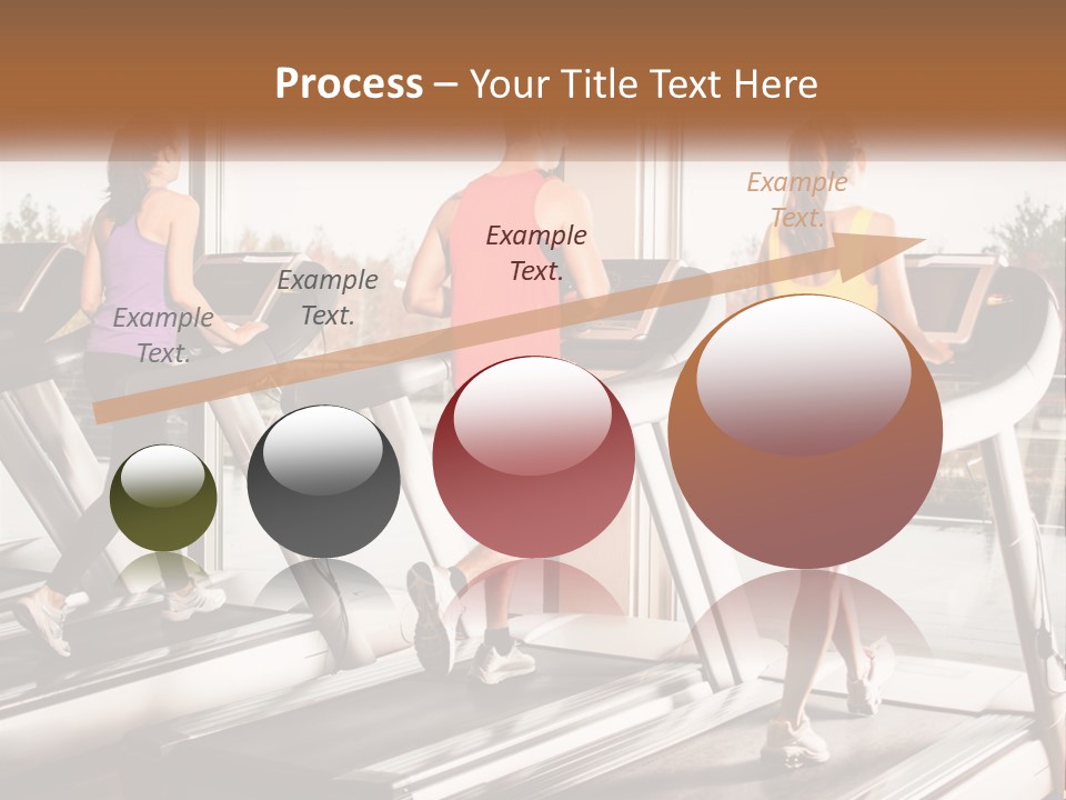 A Group Of People Running On Treadmills In A Gym PowerPoint Template