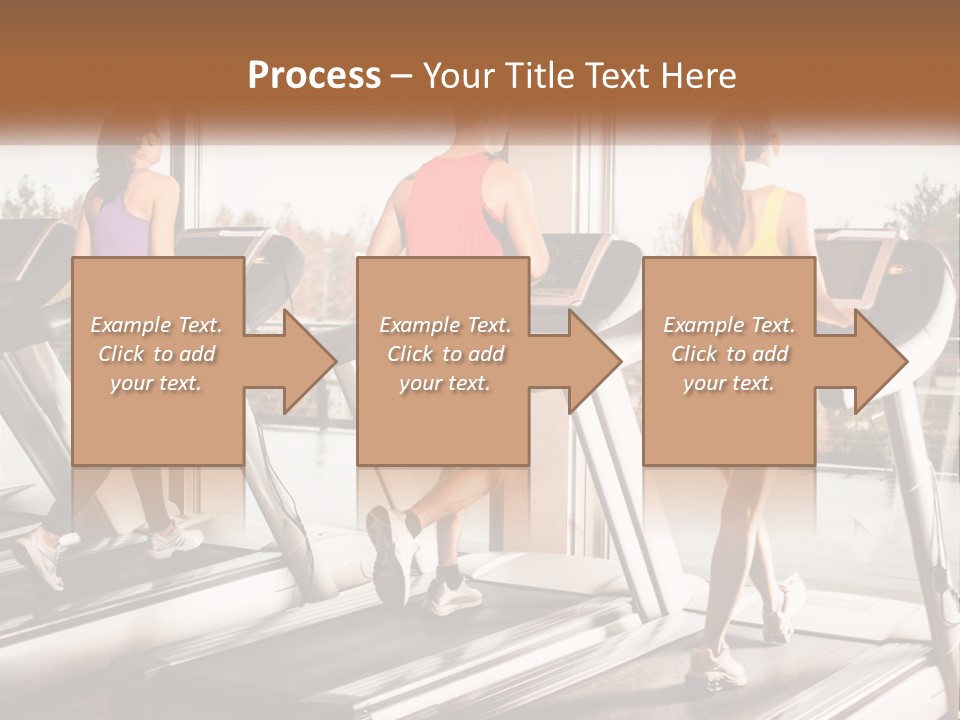 A Group Of People Running On Treadmills In A Gym PowerPoint Template