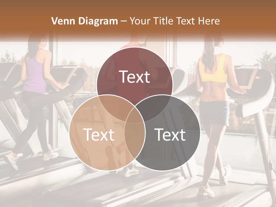 A Group Of People Running On Treadmills In A Gym PowerPoint Template