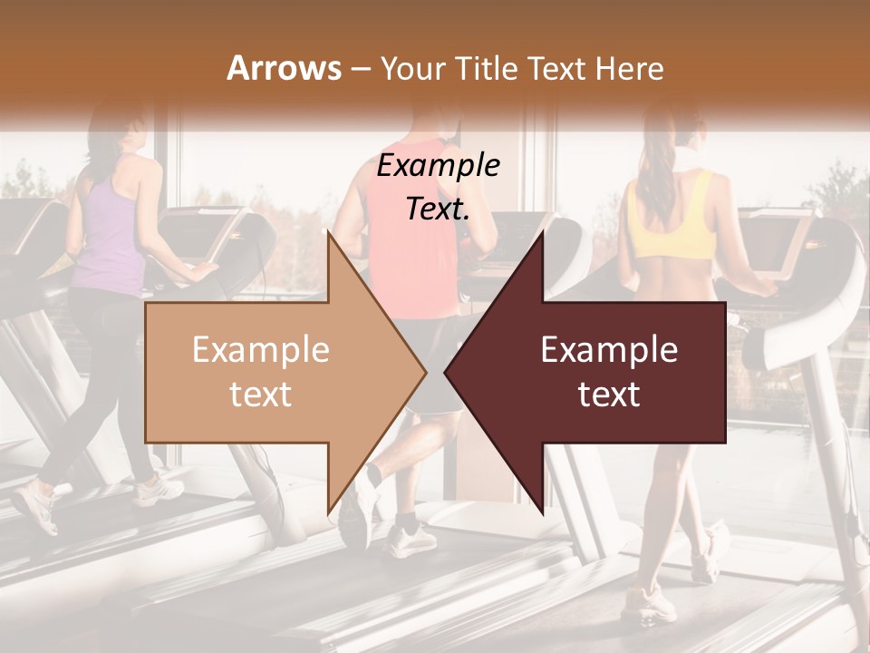 A Group Of People Running On Treadmills In A Gym PowerPoint Template