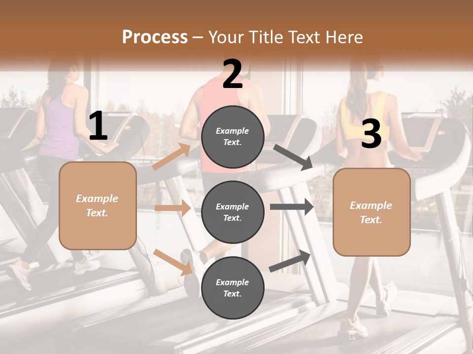 A Group Of People Running On Treadmills In A Gym PowerPoint Template