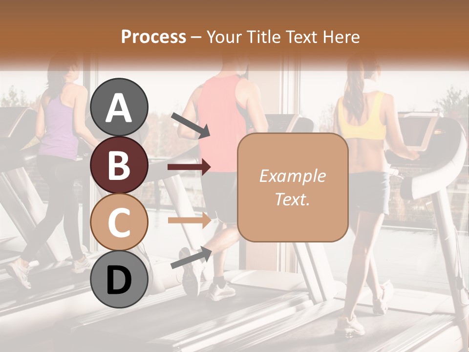 A Group Of People Running On Treadmills In A Gym PowerPoint Template