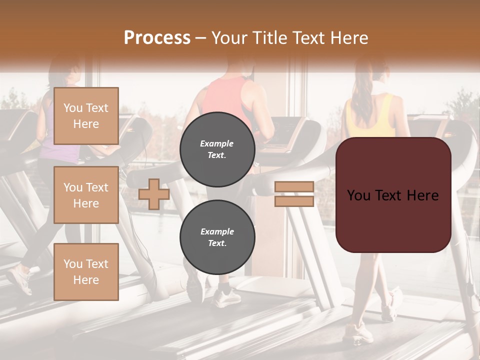 A Group Of People Running On Treadmills In A Gym PowerPoint Template