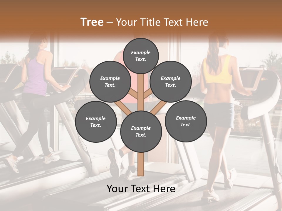 A Group Of People Running On Treadmills In A Gym PowerPoint Template