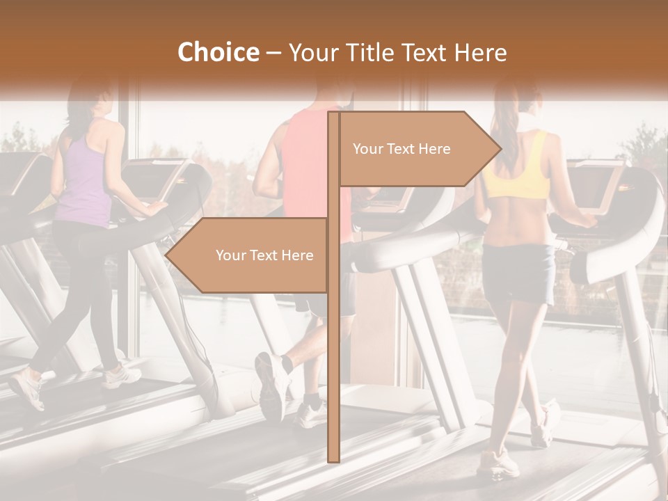 A Group Of People Running On Treadmills In A Gym PowerPoint Template