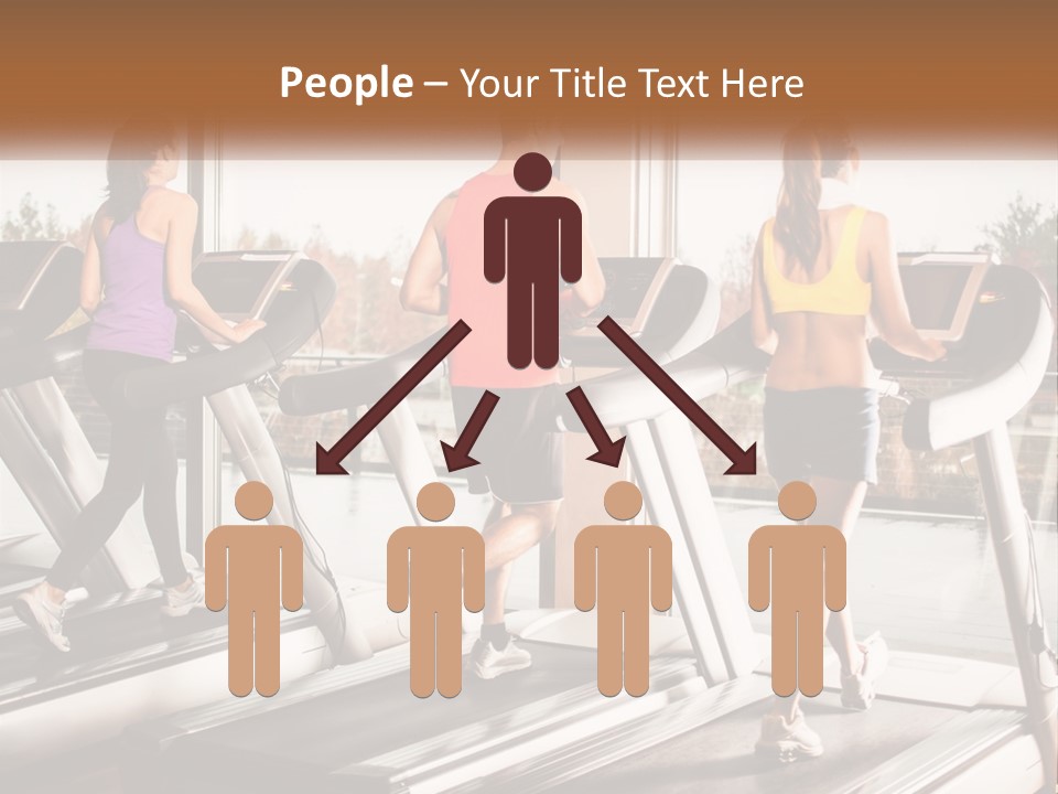 A Group Of People Running On Treadmills In A Gym PowerPoint Template
