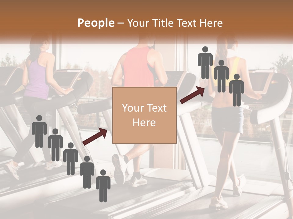 A Group Of People Running On Treadmills In A Gym PowerPoint Template