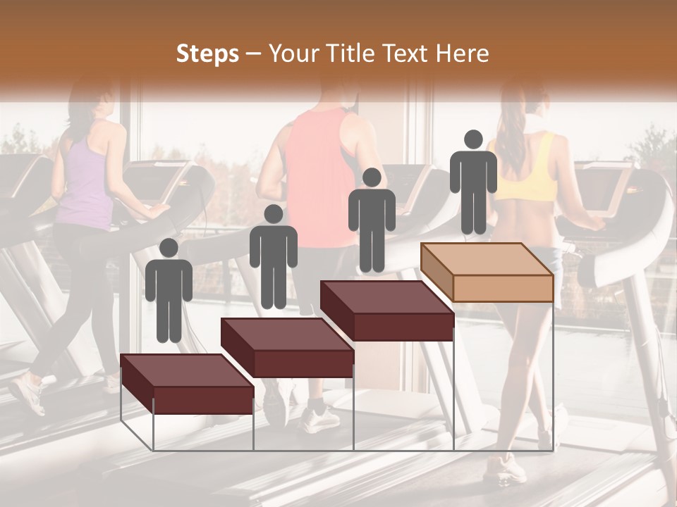 A Group Of People Running On Treadmills In A Gym PowerPoint Template