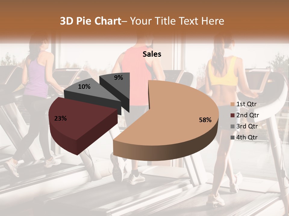 A Group Of People Running On Treadmills In A Gym PowerPoint Template