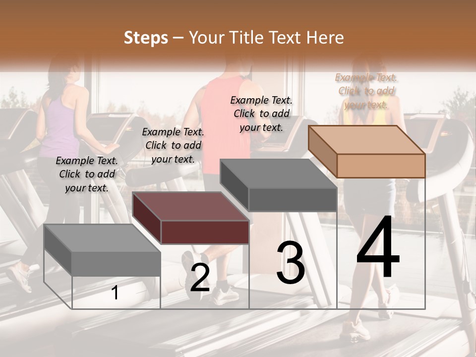 A Group Of People Running On Treadmills In A Gym PowerPoint Template