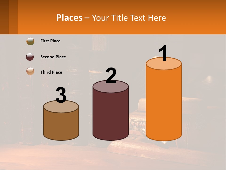 A Bird Sitting On Top Of A Book Shelf Next To A Clock PowerPoint Template